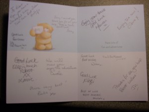 Going Away Card