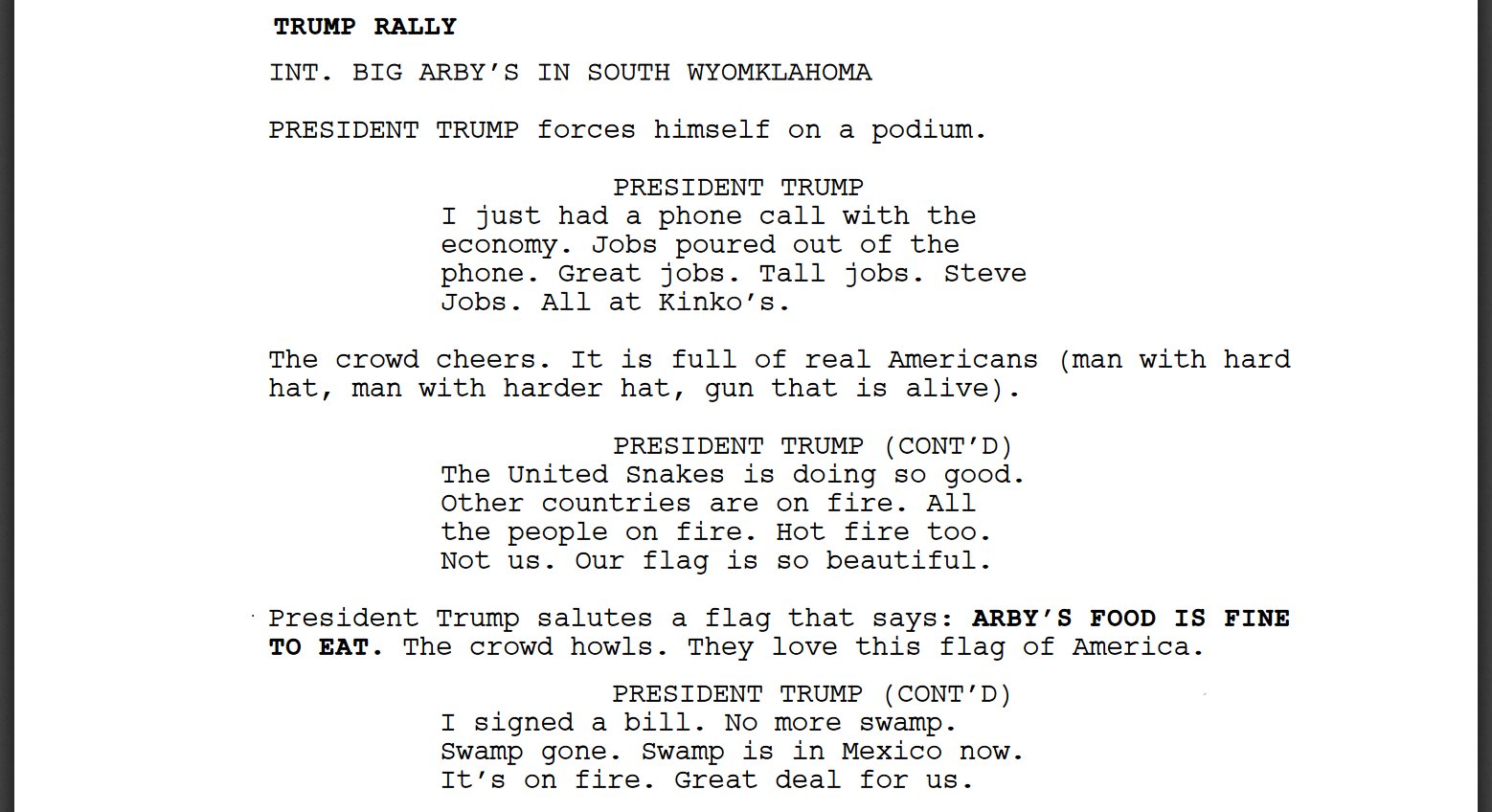 trump ai speech transcript